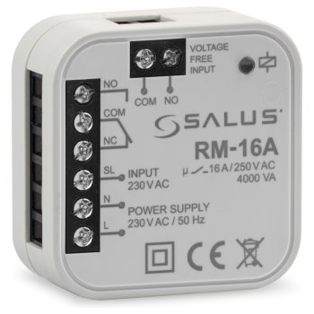 Релейный модуль 16 А с сухим контактом SALUS RM-16A, NO/COM/NC, 230 В